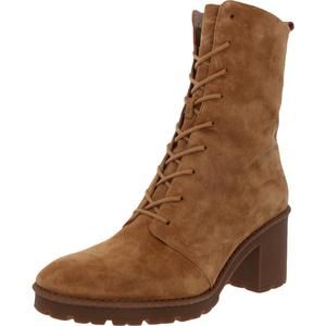 NWOT - Vince Womens Henderson Tan Suede Round Toe Combat & Lace-up Boots Shoes